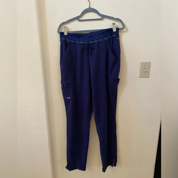 GREYS ANATOMY SPANDEX STRETCH SERENA MIDRISE TAPERED LEG SCRUB PANT INDIGO MT - Picture 8 of 8